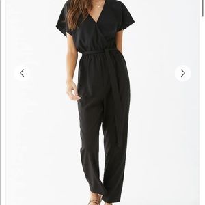 Forever 21 Black Jumpsuit with tie front